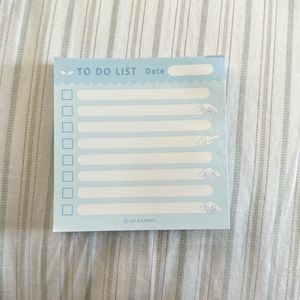 Sanrio Cinnamoroll to do list post it size sheets